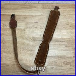 Vintage Hunter 9303 Buck Embossed Tooled Leather Padded Gun Rifle Sling 27-25