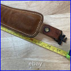 Vintage Hunter 9303 Buck Embossed Tooled Leather Padded Gun Rifle Sling 27-25