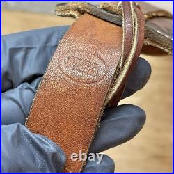 Vintage Hunter 9303 Buck Embossed Tooled Leather Padded Gun Rifle Sling 27-25