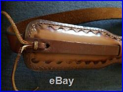 Vintage Hunter Bighorn Sheep Acorn Tooled Leather Hunting 27-30 Rifle Gun Sling