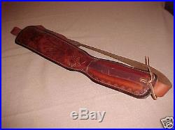 Vintage Hunter Co. Rifle sling 27-25 Tooled Leather Dear Head padded