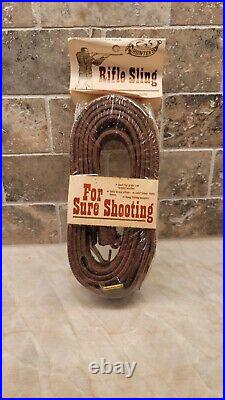 Vintage Hunter Leather Rifle Sling Military 200 1 1/4 Inch New in Box