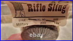 Vintage Hunter Leather Rifle Sling Military 200 1 1/4 Inch New in Box