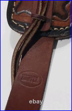 Vintage Hunter Leather Rifle Sling USA USA Deer Padded Vintage Hunter Leather Rifle Sling USA USA Deer Padded