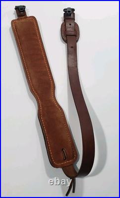Vintage Hunter Leather Rifle Sling USA USA Deer Padded Vintage Hunter Leather Rifle Sling USA USA Deer Padded