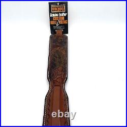 Vintage Hunter Leather Tooled Rifle Sling Deer Acorns Model 727025 NEW w Tag USA