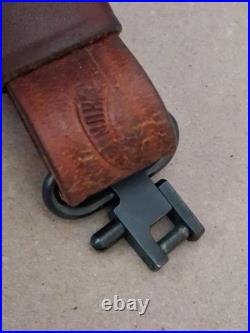 Vintage Hunter Military Shooting Leather Rifle Sling Chestnut