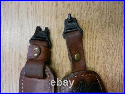 Vintage Hunter Rifle Deer Padded Sling Acorn/ Big Buck Etched Tool Leather Used
