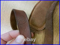 Vintage Hunter Rifle Deer Padded Sling Acorn/ Big Buck Etched Tool Leather Used