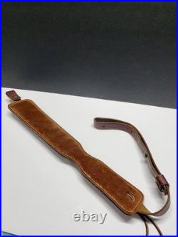 Vintage Hunter Rifle Sling Deer and Acorn in Foliage Tooled Leather Vintage Hunter Rifle Sling Deer and Acorn in Foliage Tooled Leather