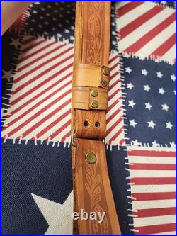 Vintage Kassnar Japan Tooled Rifle Sling W Swivels