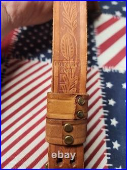 Vintage Kassnar Japan Tooled Rifle Sling W Swivels