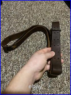 Vintage Leather Adjustable Remington Sportsmaster Rifle Sling