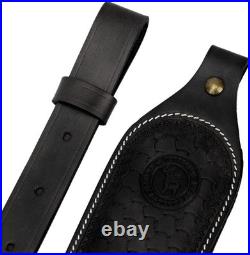 Vintage Leather Ammo Holder Rifle Sling Adjustable for Hunting Gun Strap with Sw