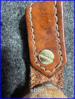 Vintage Leather Hunting Rifle Gun Sling / Strap embossed 34 long Adjustable
