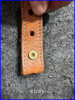 Vintage Leather Hunting Rifle Gun Sling / Strap embossed 34 long Adjustable