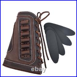 Vintage Leather Rifle Buttstock Cover with Canvas Gun Sling. 308.45/70.44mag
