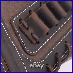 Vintage Leather Rifle Buttstock Cover with Canvas Gun Sling. 308.45/70.44mag