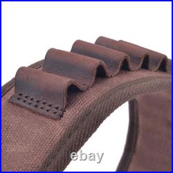 Vintage Leather Rifle Buttstock Cover with Canvas Gun Sling. 308.45/70.44mag