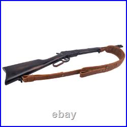 Vintage Leather Rifle Padded Sling Strap Hunting Shotgun Soft Shoulder Belt