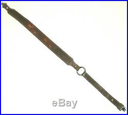 Vintage Leather Rifle Sling Pathfinder Hand Tooled Padded With Swivels USA Made