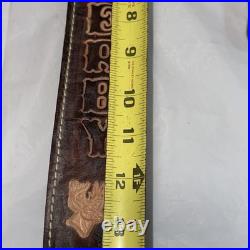 Vintage Leather WEATHERBY & Deer Head Hand Tooled Custom Rifle Sling 37