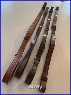 Vintage Leather hunter rifle sling lot One With Swivels