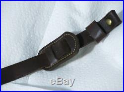 Vintage Leather rifle sling Basketweave
