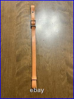 Vintage Marlin Firearms Leather Rifle Sling Buckle Sling W Swivels