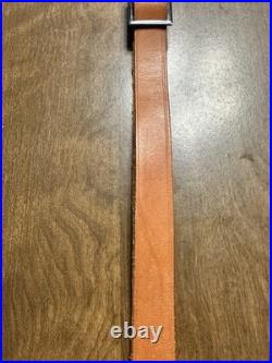Vintage Marlin Firearms Leather Rifle Sling Buckle Sling W Swivels