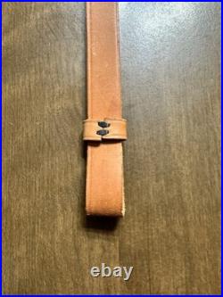 Vintage Marlin Firearms Leather Rifle Sling Buckle Sling W Swivels