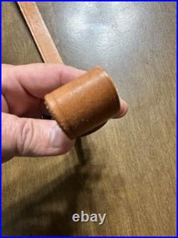 Vintage Marlin Firearms Leather Rifle Sling Buckle Sling W Swivels