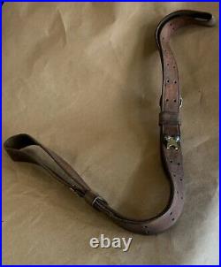 Vintage Military Leather Rifle Sling, Brass, Springfield 1903, Garand Wwi Wwii