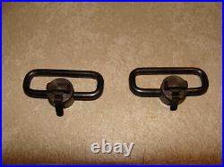 Vintage Mossberg Sling Swivels and 1 1/4 Hunter Leather Military Style Sling