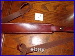 Vintage ORVIS Shotgun Carry Sling Brown Leather sheepskin pad 1 loops