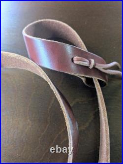 Vintage Orvis Leather Stitched Buckle Rifle Gun Strap