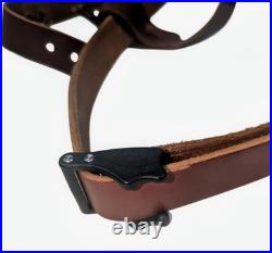 Vintage Orvis Leather Stitched Buckle Rifle Gun Strap