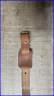 Vintage Padded Leather Rifle Sling Eagle