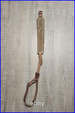 Vintage Padded Leather Rifle Sling Eagle