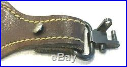 Vintage Pathfinder Leather Rifle Sling Hand Tooled Padded With Swivels USA Made