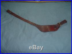 Vintage R T Frazier Saddlery Antique Leather Rifle Sling Adjustable 24 to 30