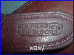 Vintage R T Frazier Saddlery Antique Leather Rifle Sling Adjustable 24 to 30