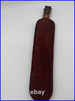 Vintage STALKER tooled Leather white tail deer embossed leather rifle sling