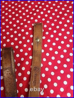 Vintage Savage Marked Leather Buckle Rifle Sling. 22 Sling Rifle Sling