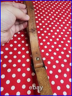 Vintage Savage Marked Leather Buckle Rifle Sling. 22 Sling Rifle Sling