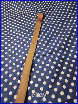 Vintage Savage Marked Leather Buckle Rifle Sling With Swivels