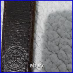 Vintage Savage stamped Brown Leather Rifle Sling missing metal connectors 42