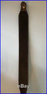 Vintage TOREL Rifle Sling #4885 Deer Motif Tooled Leather Cowhide Padded in Box