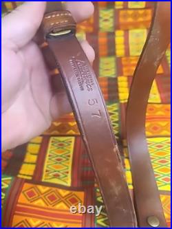 Vintage The George Lawrence Co #57 Leather Rifle Sling With Swivels