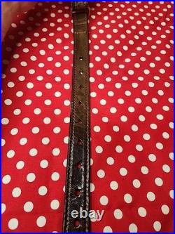Vintage Tooled Stitched Leather Whitetail Acorn Suede Backed Rifle Sling Swivels